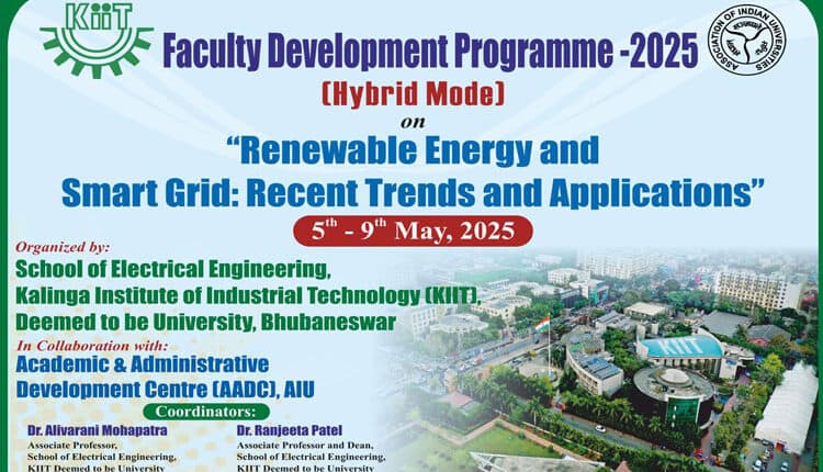 KIIT Hosts AIU-Sponsored Faculty Development Program on Renewable Energy and Smart Grid: Recent Trends and Applications - photograph 3
